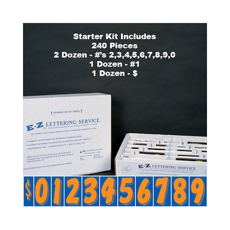 Ez Line 7 1/2" Orange & Blue Number Kit 265